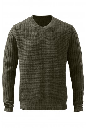 Merino Cashmere High V Pullover