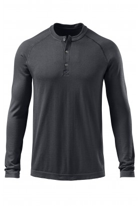 Merino Seamless Henley LS